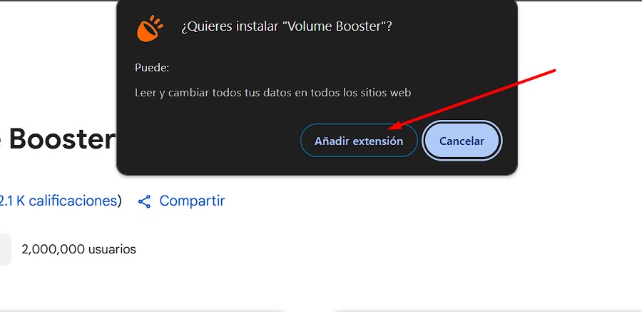 Añadir Extension para Aumentar Volumen en Laptop
