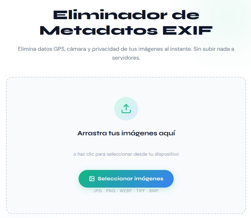 Eliminador de Metadatos Exif