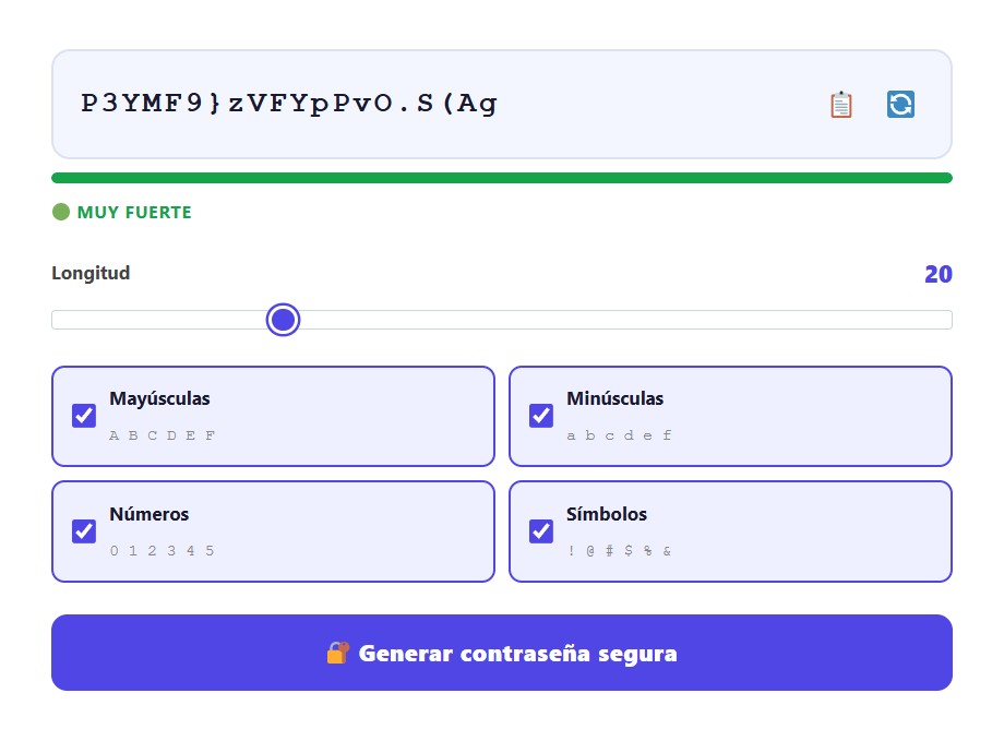 generador de contraseñas seguras online