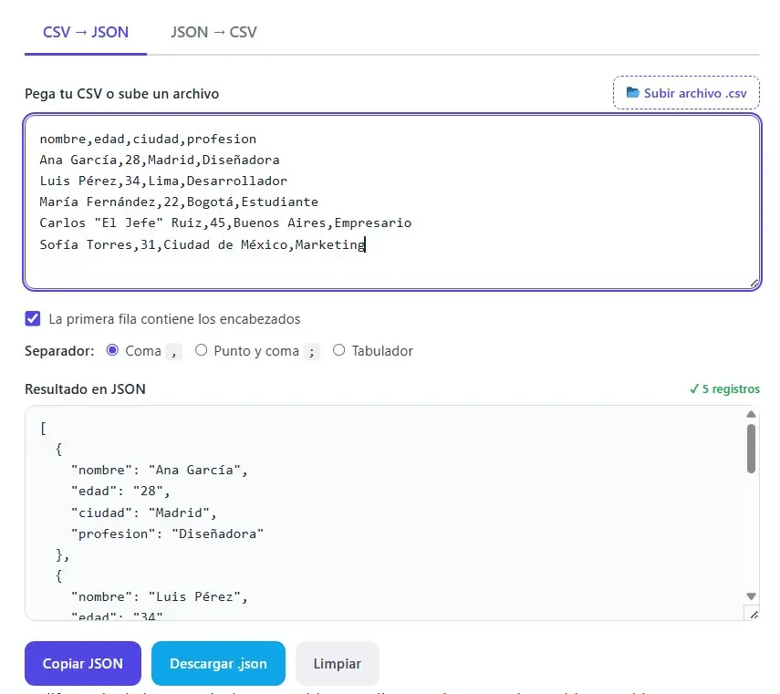 convertidor-json-a-csv